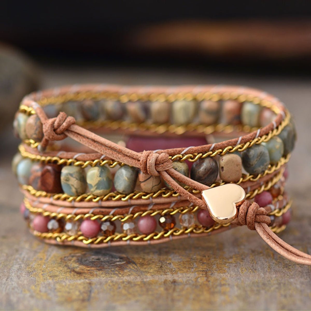 Crystal Bead Bracelet | Natural Stone Beaded Bracelet | Boho Jewelry - Maximus Grace