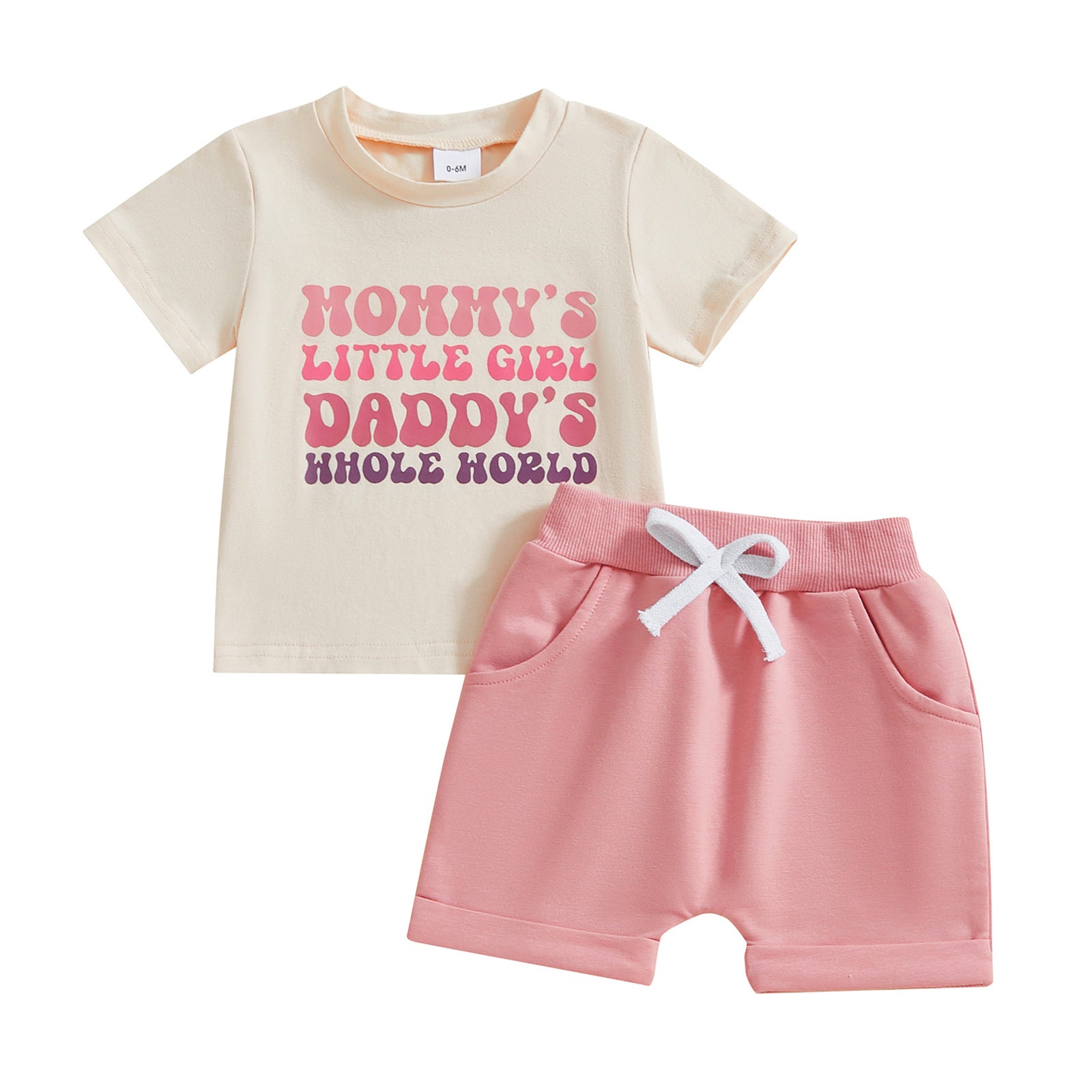 Handsome but trouble letter print short sleeve set by Maximus Grace