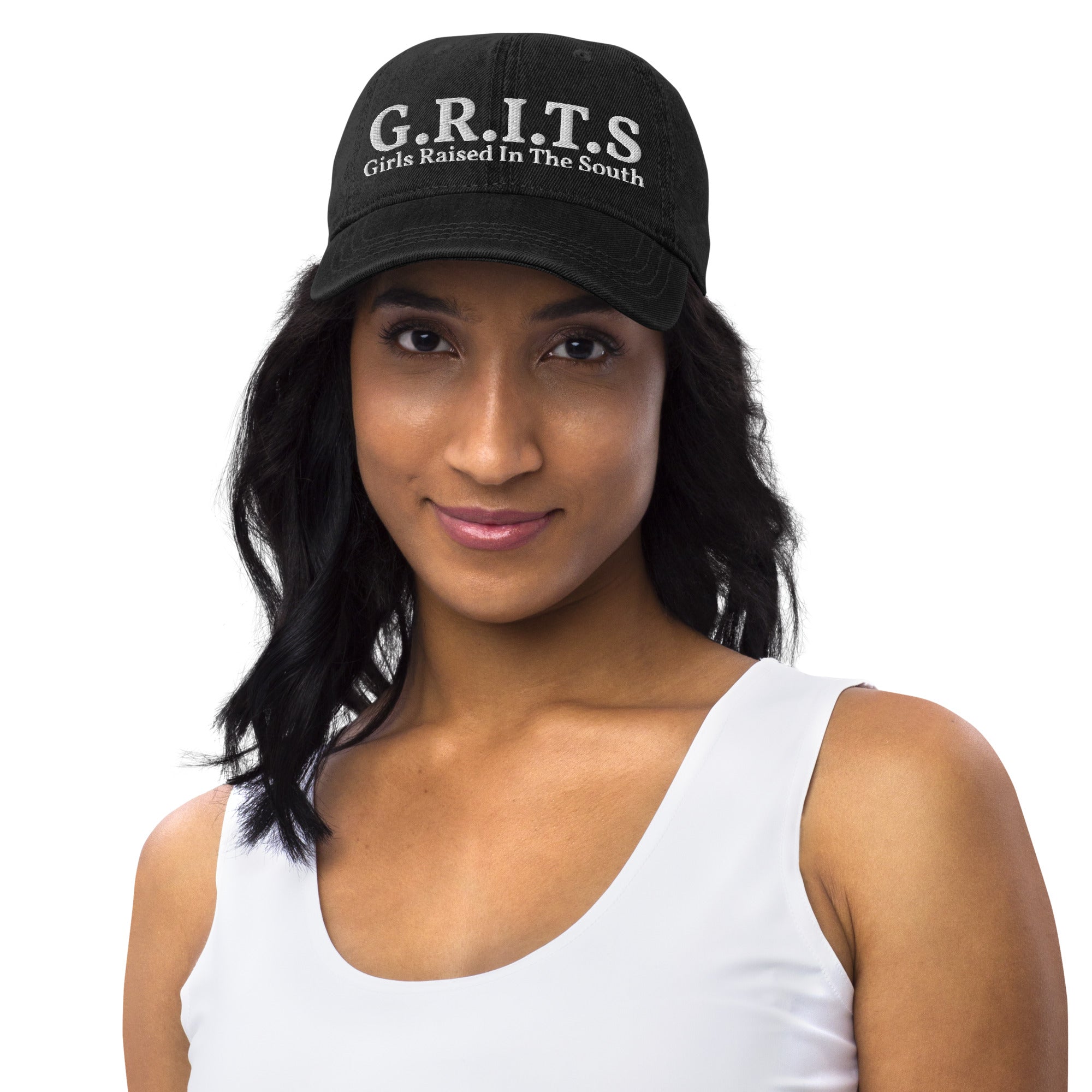 Girls raised in the south denim hat – G.R.I.T.S. Southern accessory by Maximus Grace
