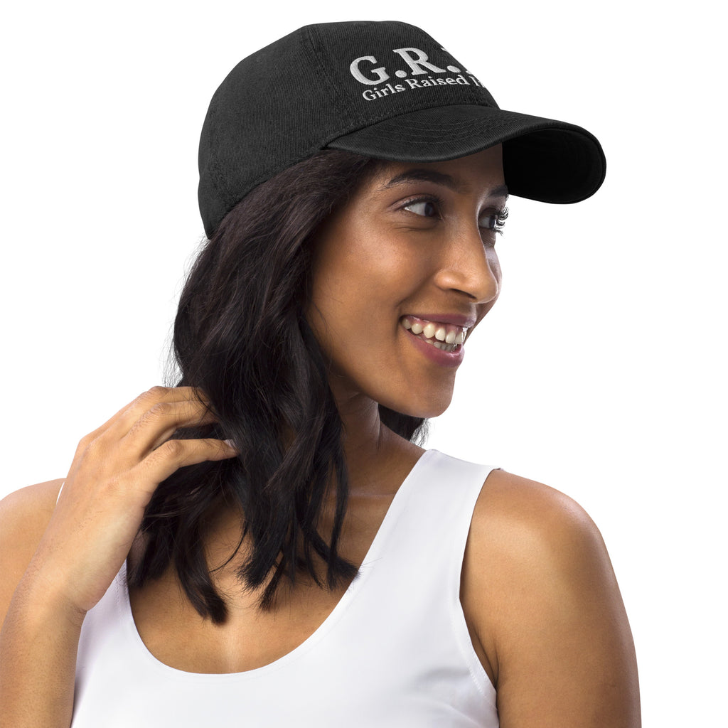 Girls raised in the south denim hat – G.R.I.T.S. Southern accessory by Maximus Grace