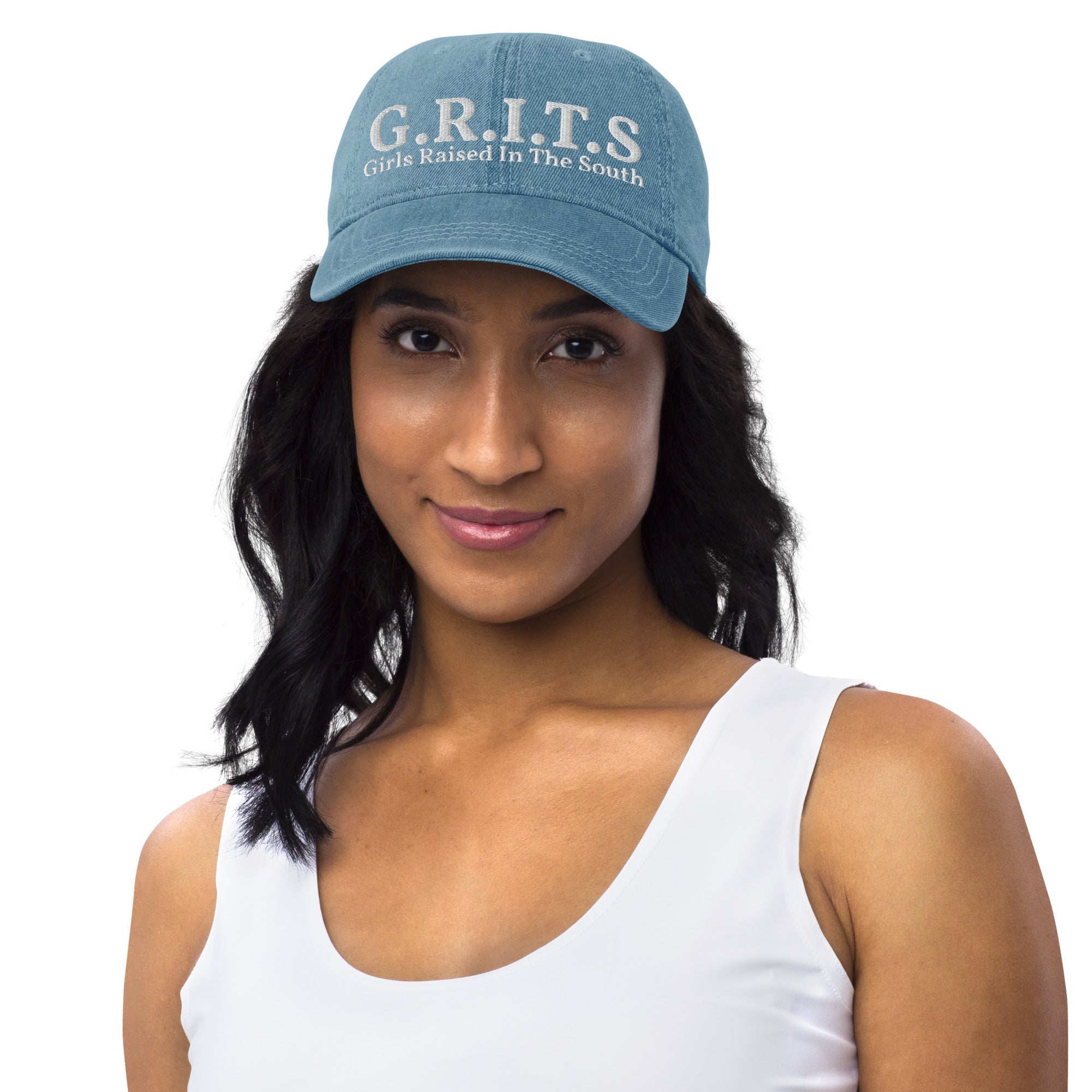 Girls raised in the south denim hat – G.R.I.T.S. Southern accessory by Maximus Grace