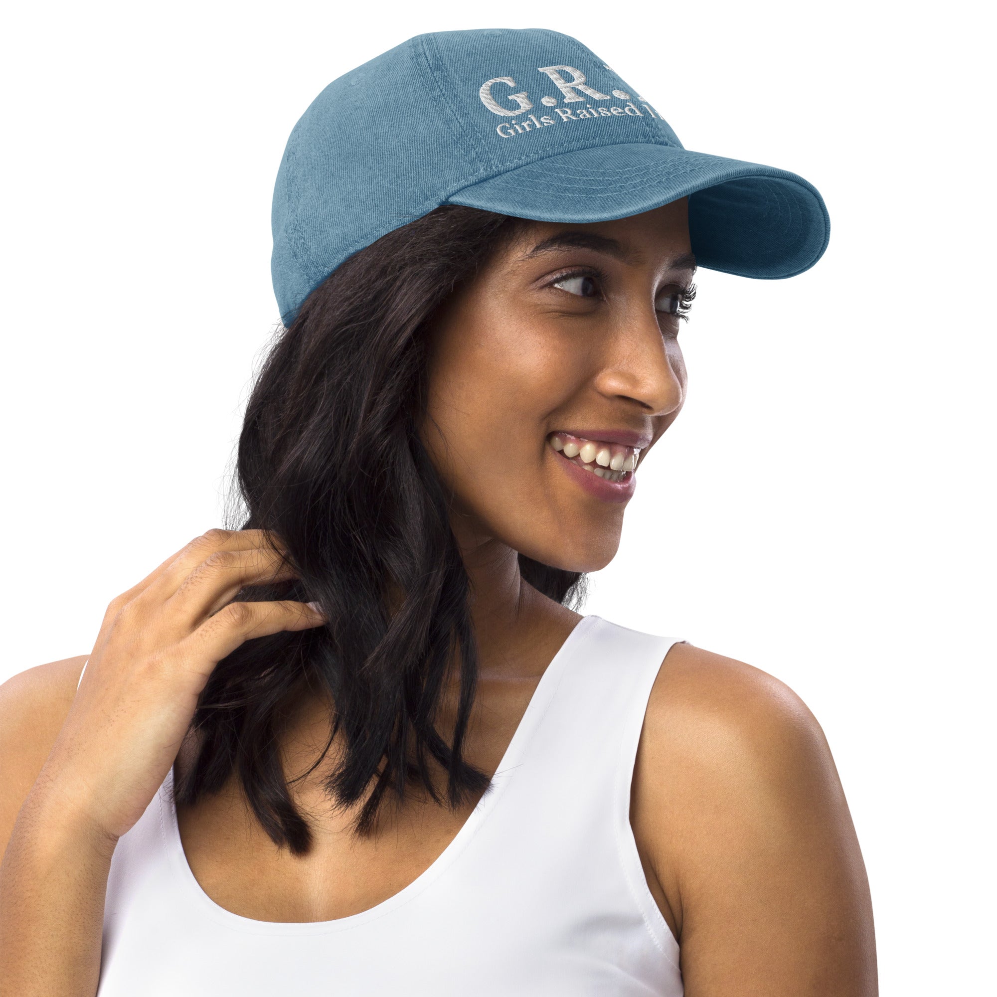 Girls raised in the south denim hat – G.R.I.T.S. Southern accessory by Maximus Grace