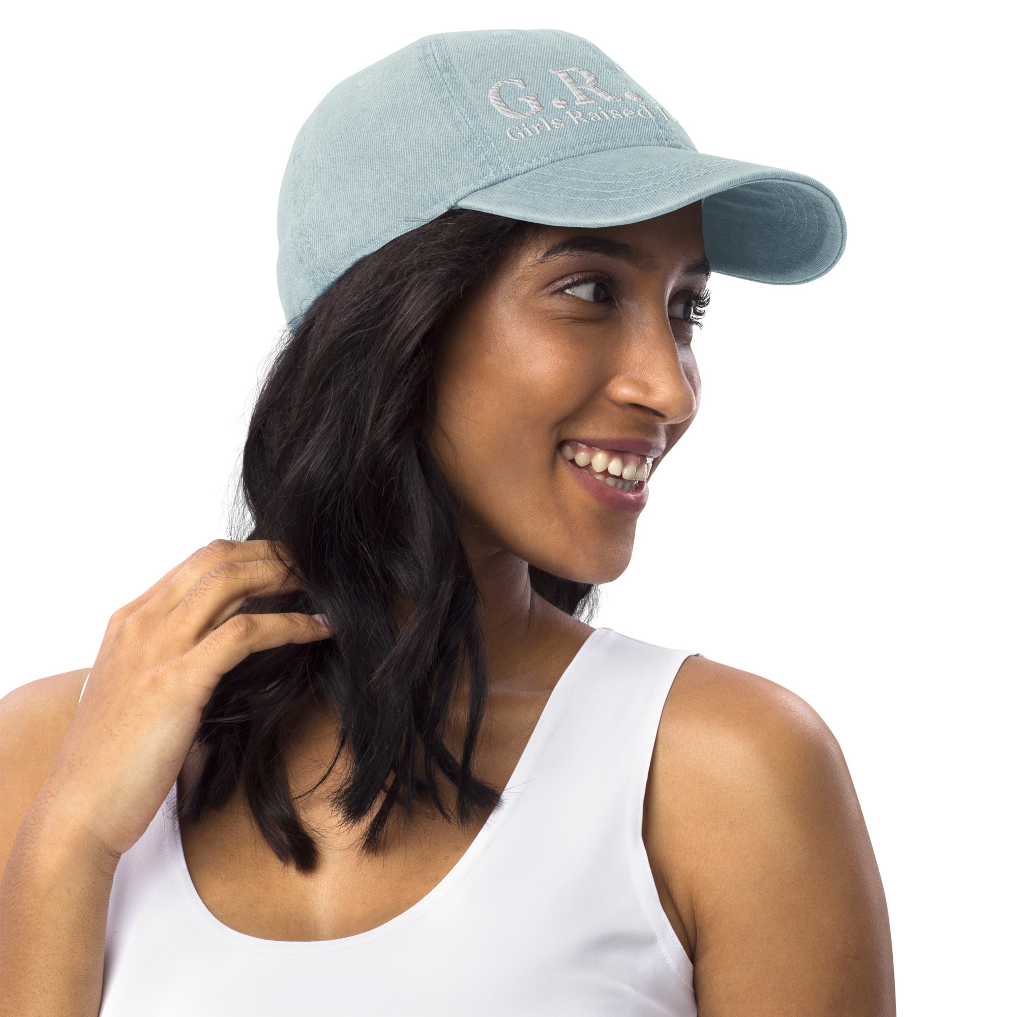 Girls raised in the south denim hat – G.R.I.T.S. Southern accessory by Maximus Grace