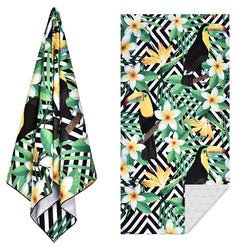 Double - Sided Printed Microfiber Beach Towel | Quick - Dry Fleece Beach Mat for Women - Maximus Grace