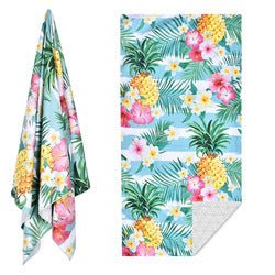 Double - Sided Printed Microfiber Beach Towel | Quick - Dry Fleece Beach Mat for Women - Maximus Grace