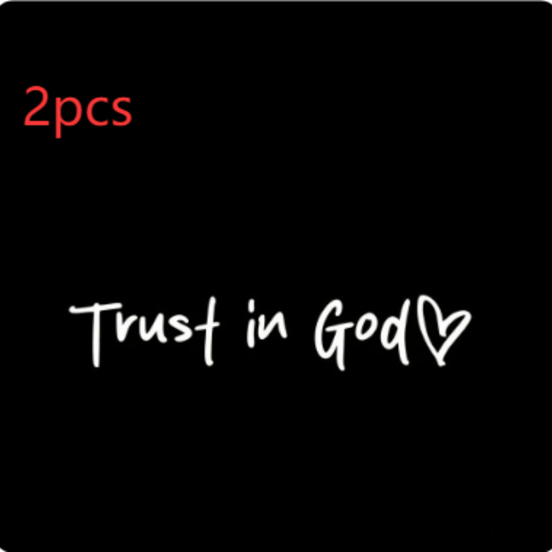 Trust in God Heart Car Decal – Vinyl Faith Sticker