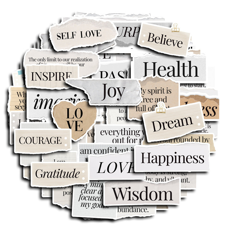 Retro English Journal Tear-Away Stickers