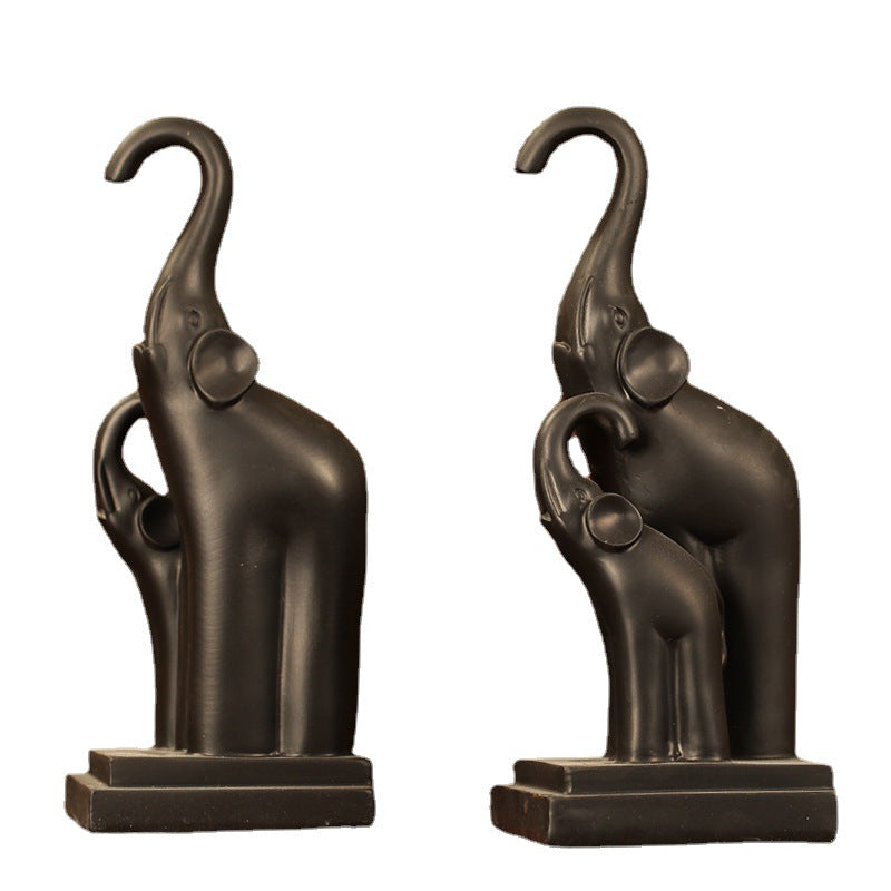 Resin Elephant Antique Book Ornament
