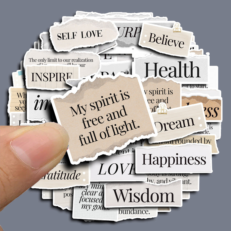 Retro English Journal Tear-Away Stickers