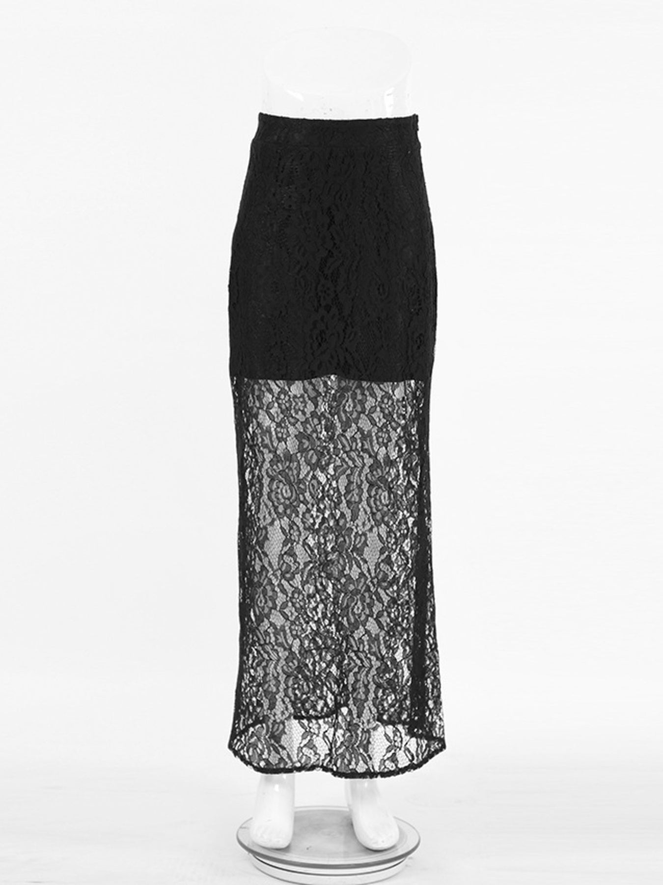 Black lace maxi skirt – women's romantic flowing skirt by Maximus Grace