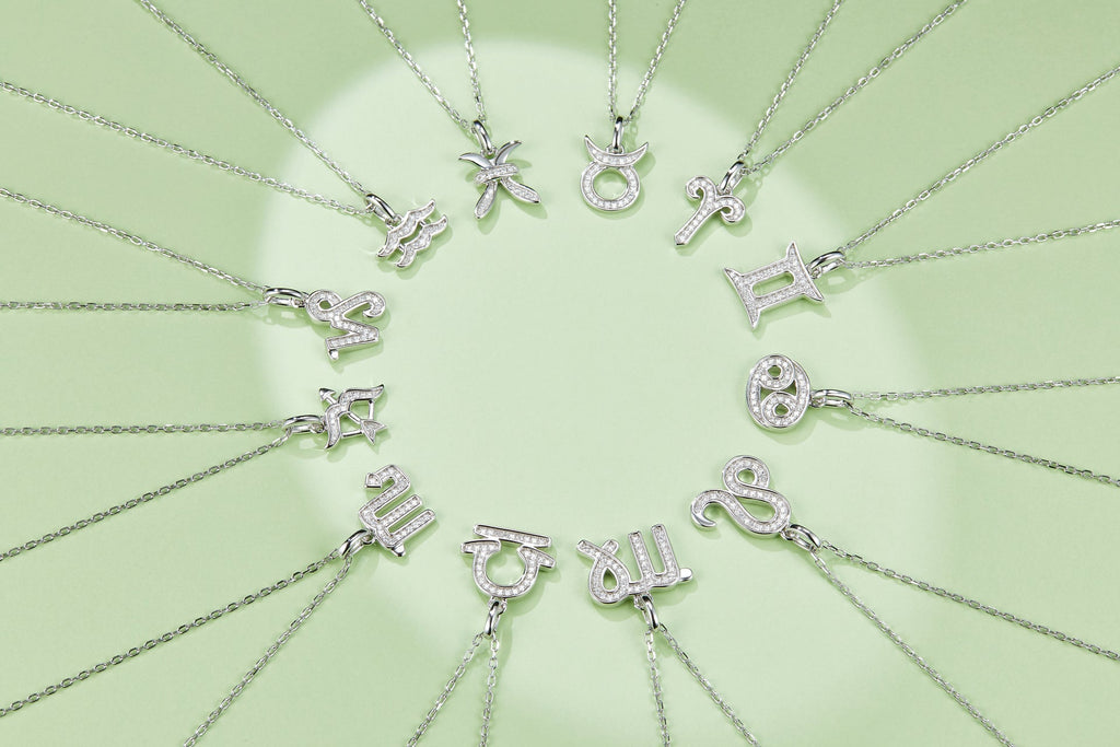 Gemini Zodiac Moissanite Necklace | GRA Certified S925 Silver | May June Gift - Maximus Grace