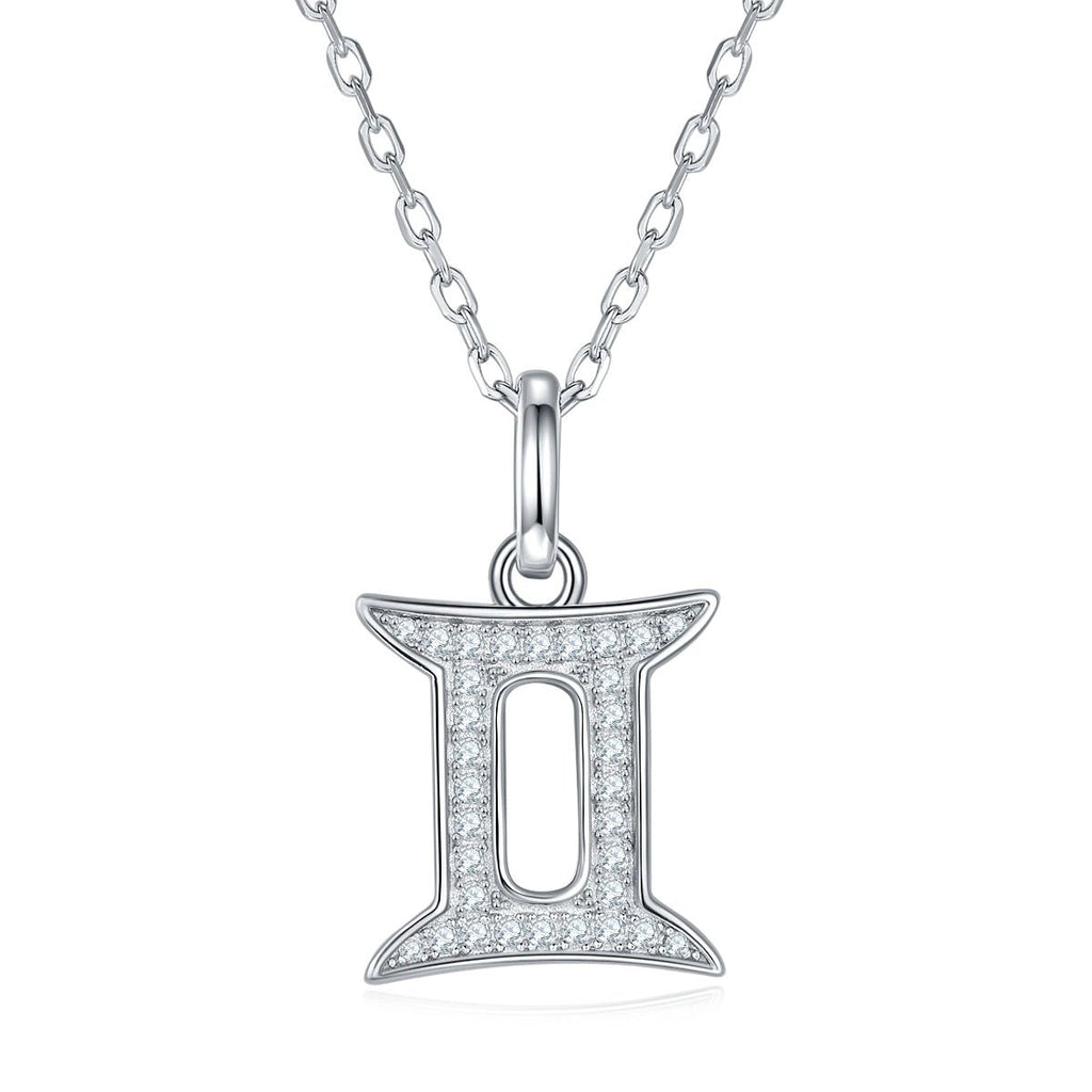 Gemini Zodiac Moissanite Necklace | GRA Certified S925 Silver | May June Gift - Maximus Grace