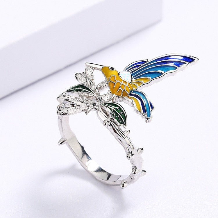 Grace & Nature Hummingbird Ring | Boho Antique Women's Statement Ring - Maximus Grace
