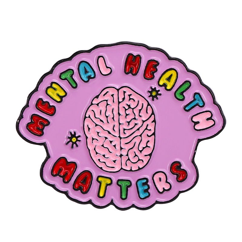 Heart & Brain Brooch Pin | Mental Health Awareness Jewelry | May Gift | 3 Styles - Maximus Grace
