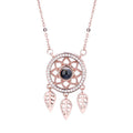 I Love You Rose Dreamcatcher Necklace | Romantic Boho Pendant Jewelry - Maximus Grace