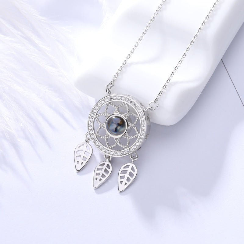 I Love You Rose Dreamcatcher Necklace | Romantic Boho Pendant Jewelry - Maximus Grace