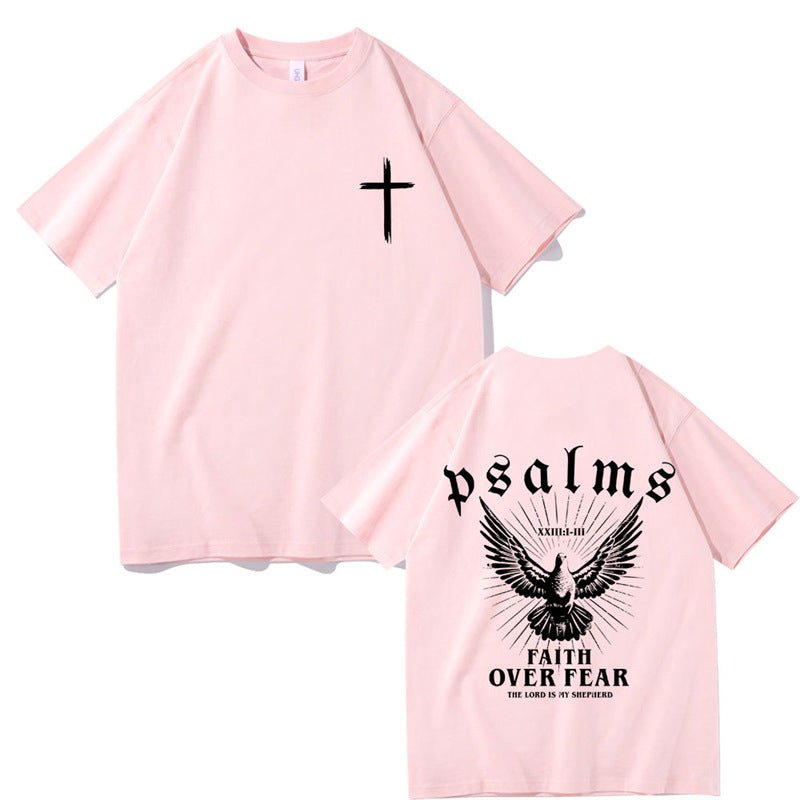 Jesus Faith Over Fear Christian Peace Dove Graphic T-Shirt - Maximus Grace