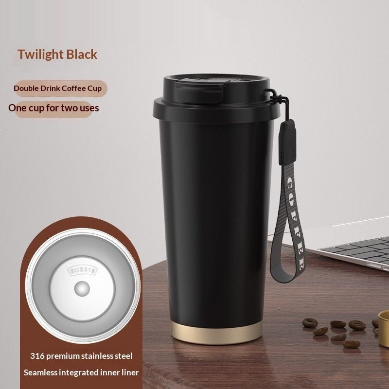 Lily of the Valley Insulated Tumbler | 316 Stainless Steel Floral Coffee Mug | 500ml | May Birth Flower - Maximus Grace