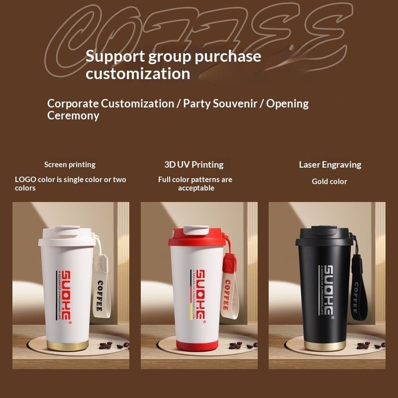 Lily of the Valley Insulated Tumbler | 316 Stainless Steel Floral Coffee Mug | 500ml | May Birth Flower - Maximus Grace