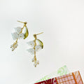Lily of the Valley Long Tassel Earrings | May Birth Flower Silver-Plated Jewelry - Maximus Grace