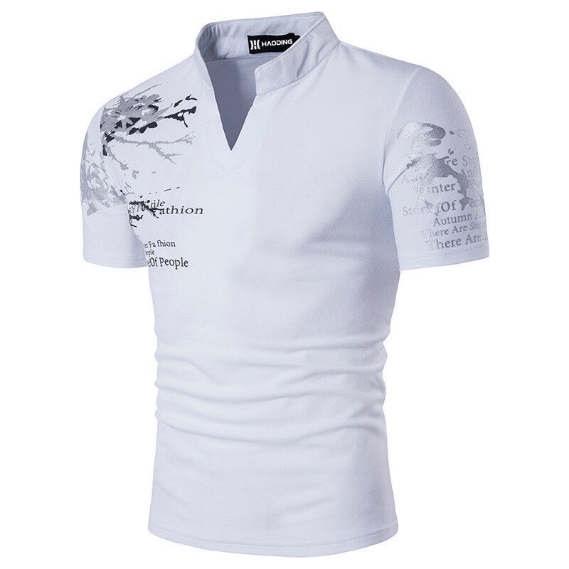 Men's 3D Digital Print Letter Graphic Short Sleeve Tee - Maximus Grace