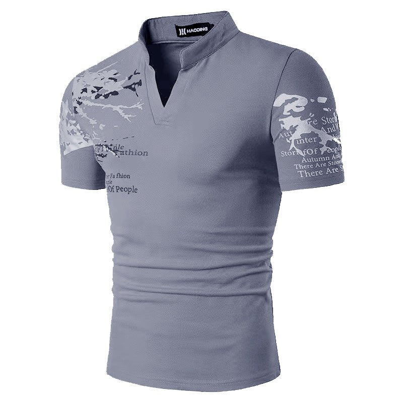 Men's 3D Digital Print Letter Graphic Short Sleeve Tee - Maximus Grace