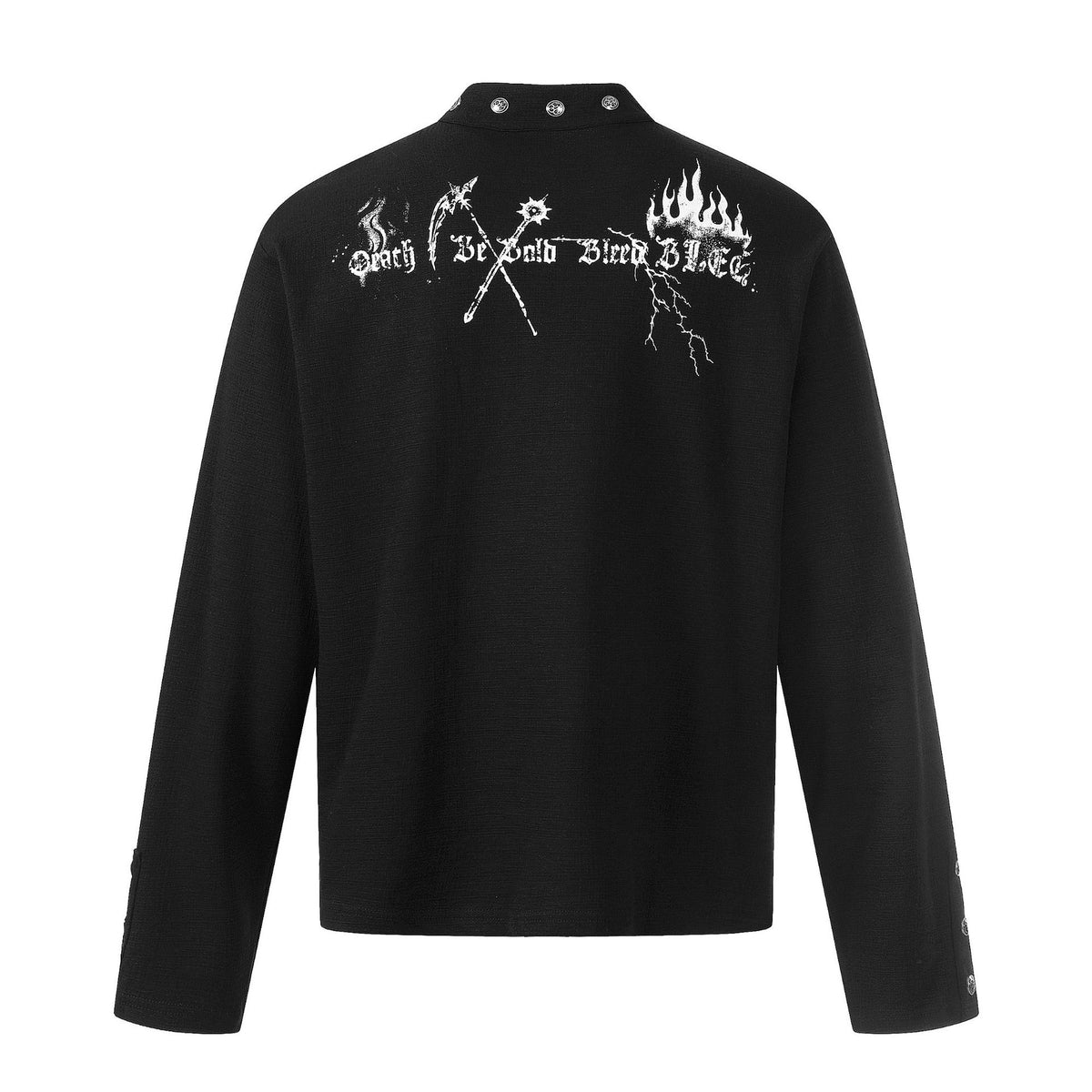 Men's American Retro Dark Graphic Long Sleeve Pullover Shirt - Maximus Grace