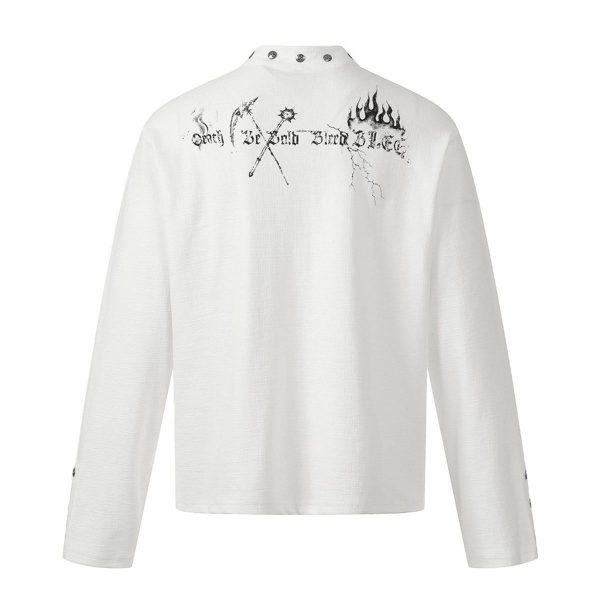 Men's American Retro Dark Graphic Long Sleeve Pullover Shirt - Maximus Grace