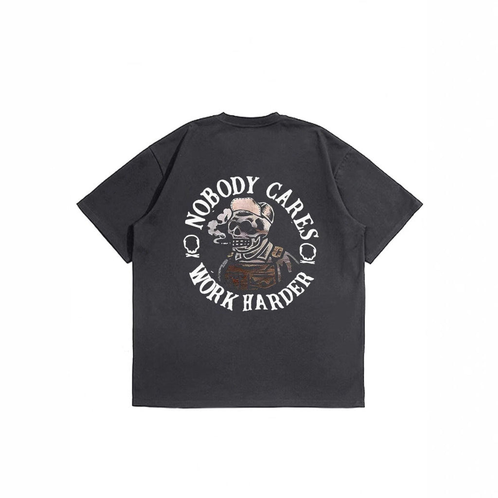 Men's Artistic Retro Viking Print Cotton Short Sleeve Tee - Maximus Grace