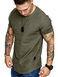 Men's Cotton Blend Slim Fit Round Neck Short Sleeve Tee - Maximus Grace