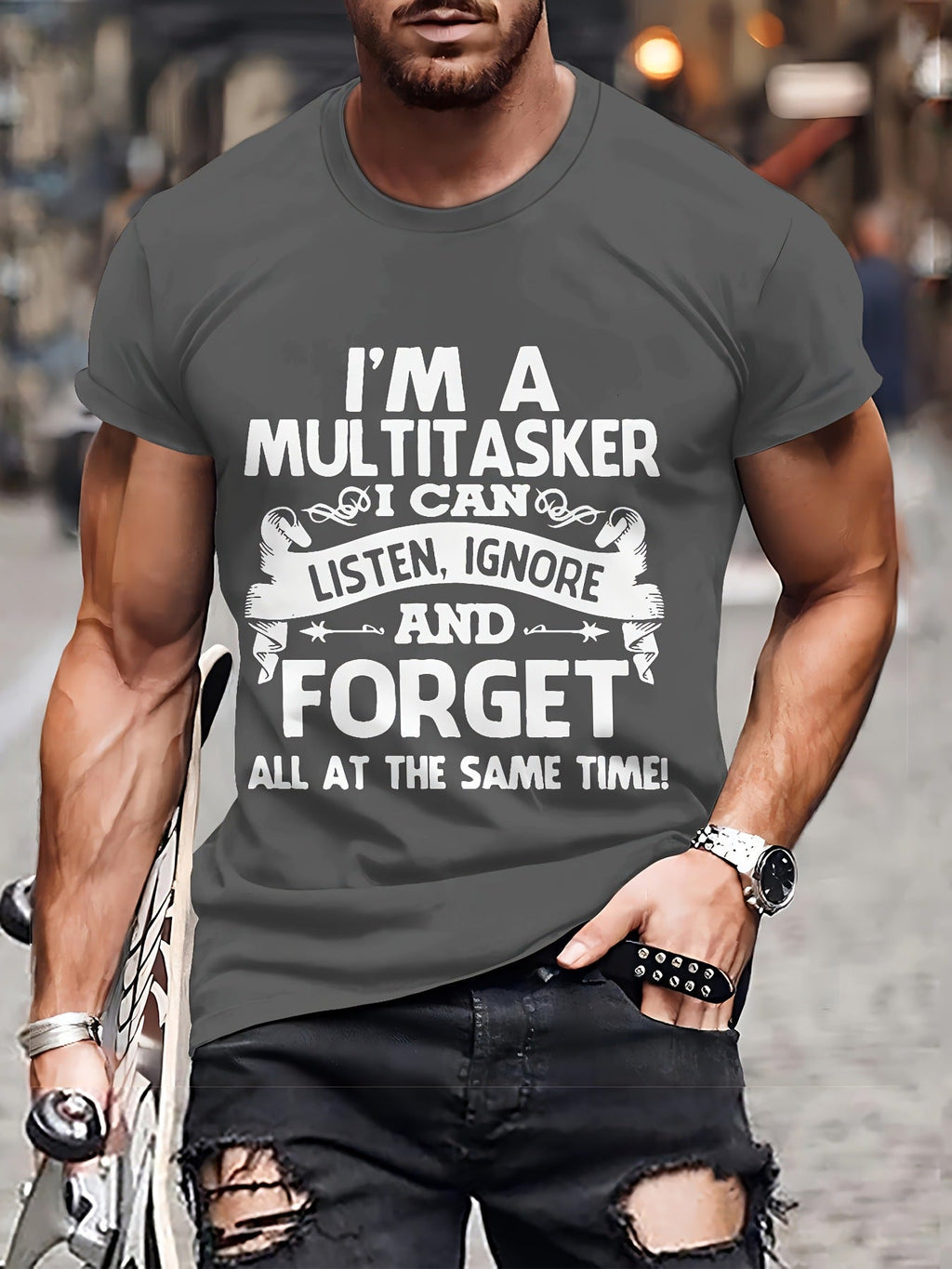 Men's Cotton Loose Fit Short Sleeve Pullover Tee - Maximus Grace