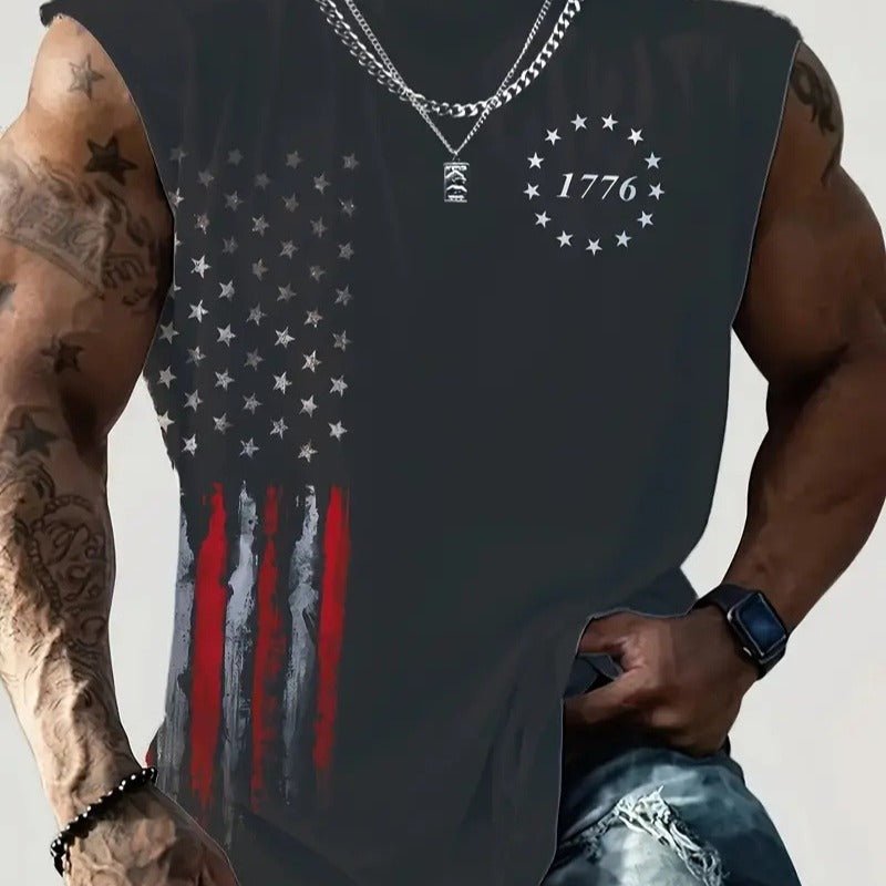 Men's Digital Print Breathable Polyester Vest Tank Top - Maximus Grace