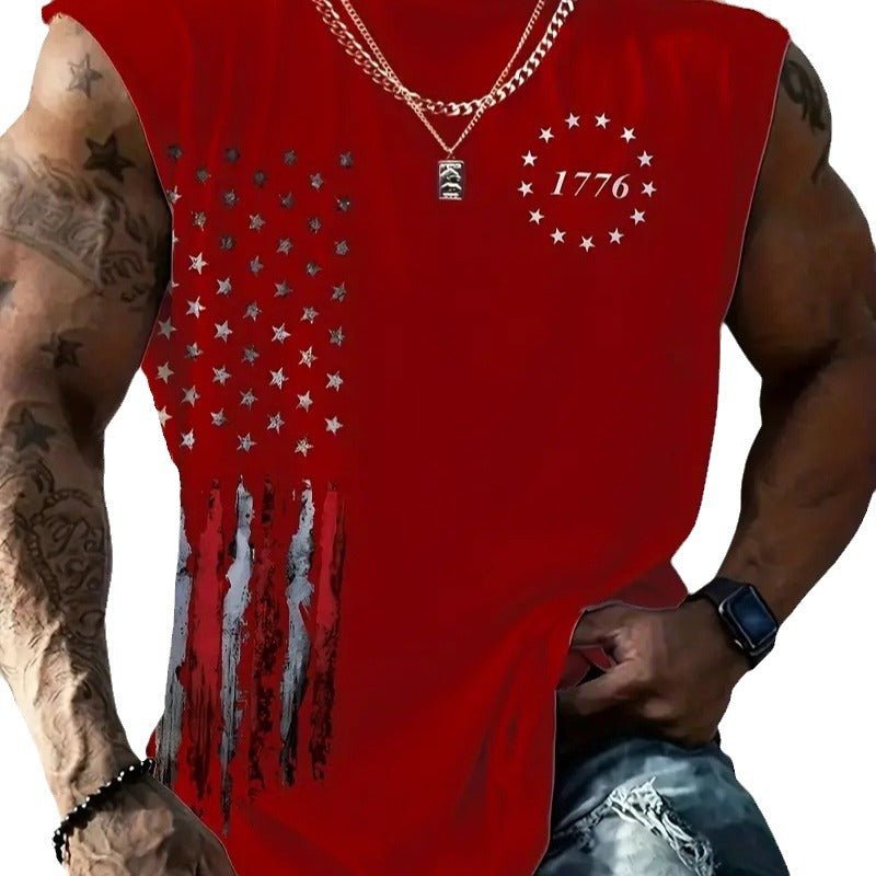 Men's Digital Print Breathable Polyester Vest Tank Top - Maximus Grace