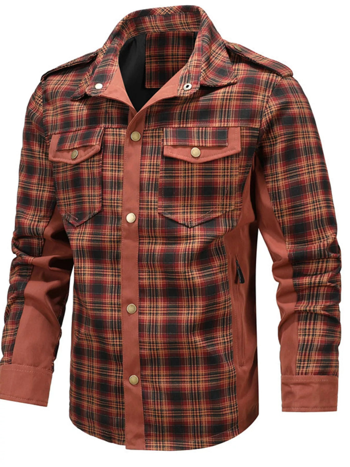 Men's Premium Cotton Plaid Button-Up Long Sleeve Shirt - Maximus Grace