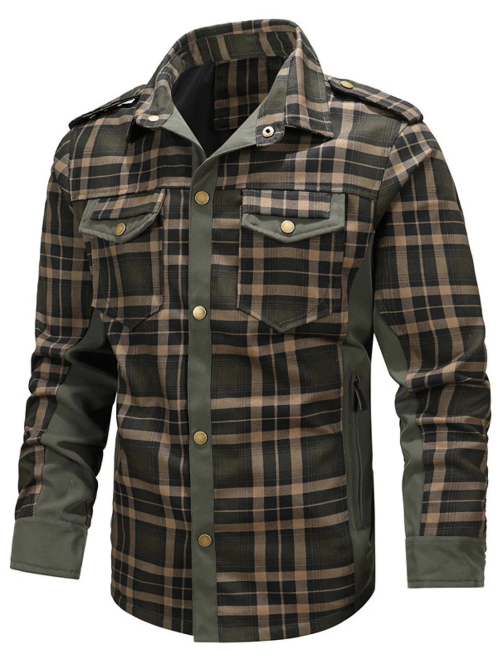 Men's Premium Cotton Plaid Button - Up Long Sleeve Shirt - Maximus Grace
