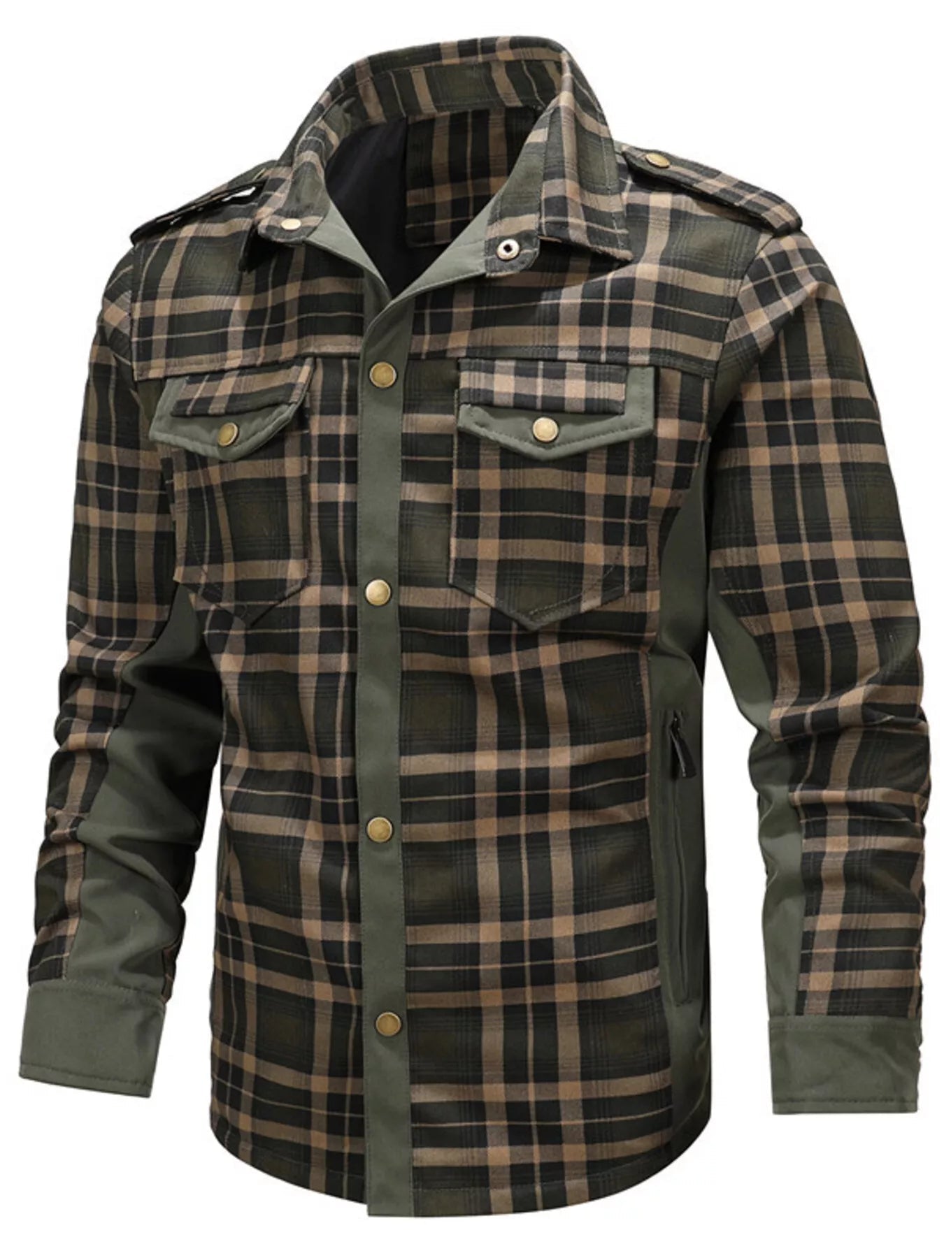Men's Premium Cotton Plaid Button - Up Long Sleeve Shirt - Maximus Grace