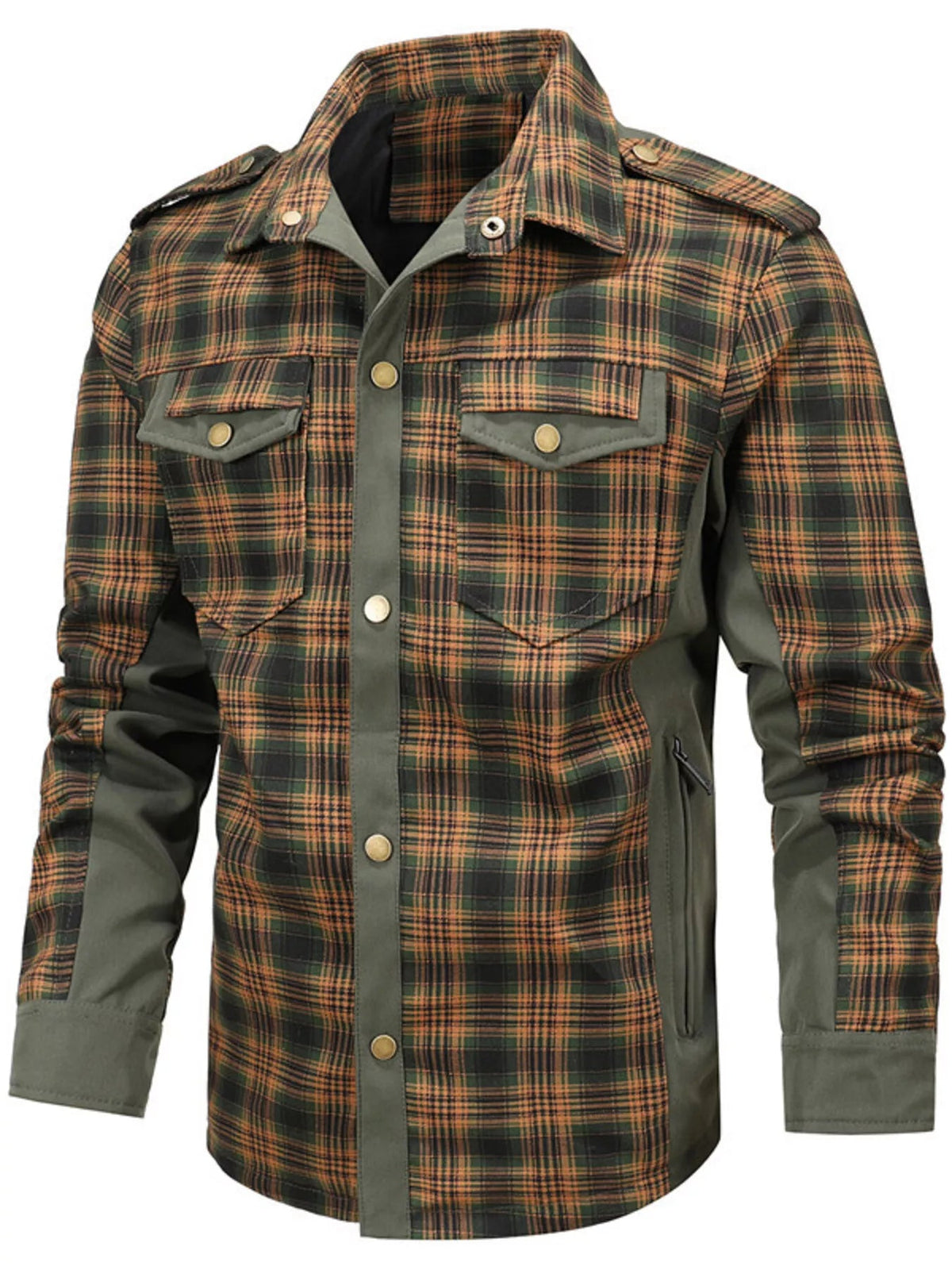 Men's Premium Cotton Plaid Button-Up Long Sleeve Shirt - Maximus Grace