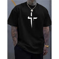 Men's Striped Cross - Print Short Sleeve Tee - Maximus Grace
