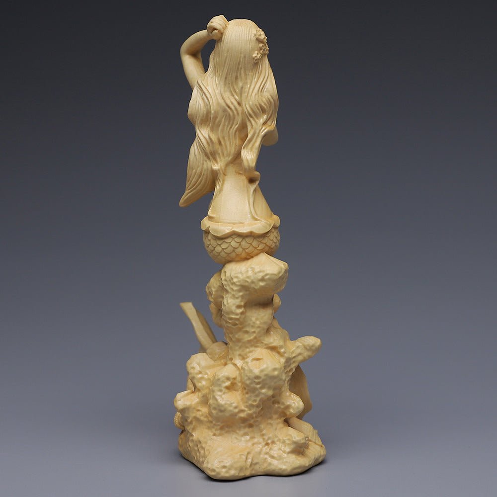 Mermaid Resin Figurine Ornament | Semi - Handmade Home Decor | May Spring Gift - Maximus Grace