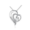 Mother's Day Heart Necklace | Silver Love Pendant | May Gift for Mom | 3 Styles - Maximus Grace