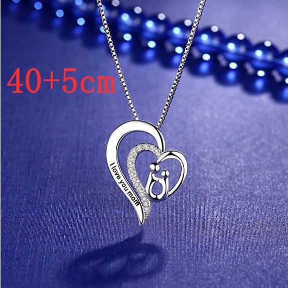 Mother's Day Heart Necklace | Silver Love Pendant | May Gift for Mom | 3 Styles - Maximus Grace