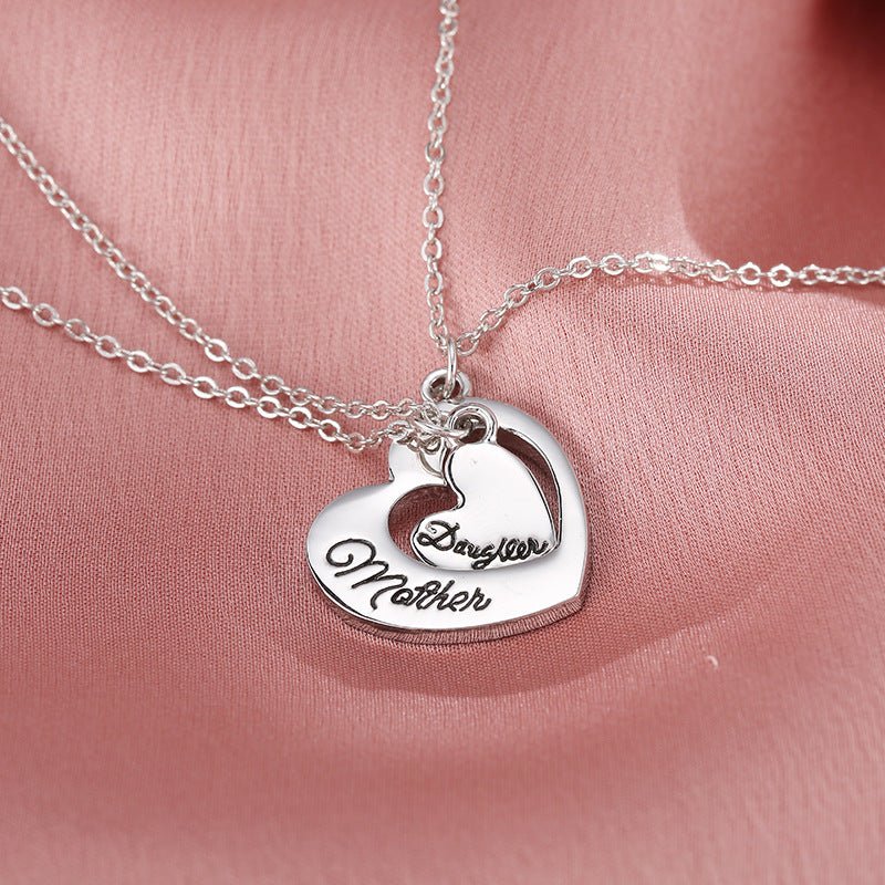 Mother's Day Love Necklace Set | Silver Heart Pendant | May Gift Under $10 | Individually Packed - Maximus Grace