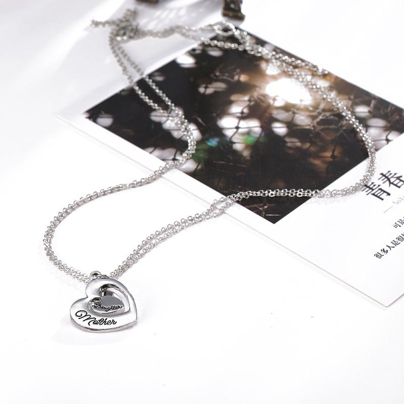 Mother's Day Love Necklace Set | Silver Heart Pendant | May Gift Under $10 | Individually Packed - Maximus Grace