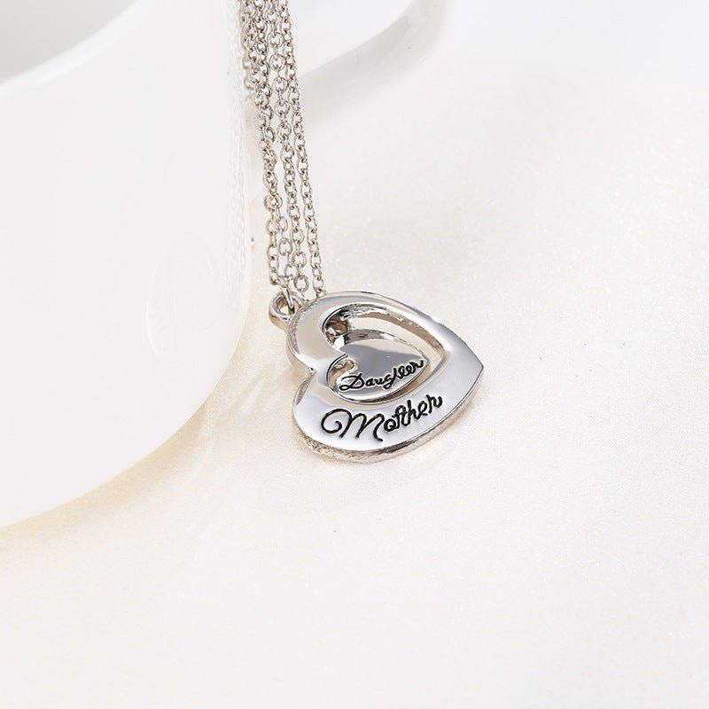 Mother's Day Love Necklace Set | Silver Heart Pendant | May Gift Under $10 | Individually Packed - Maximus Grace