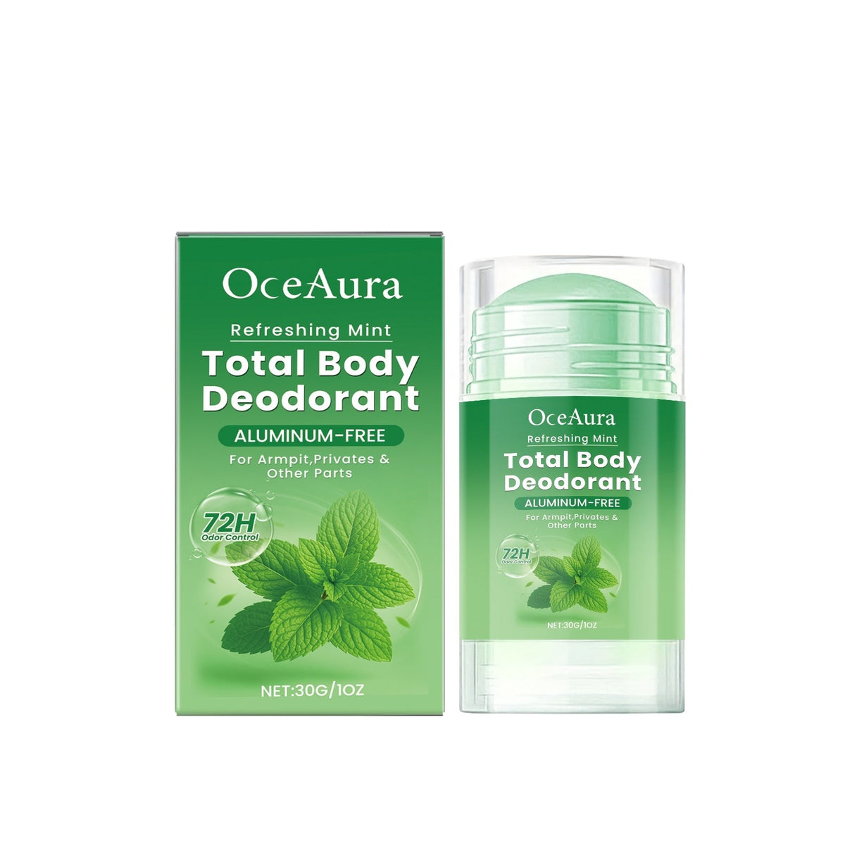 Refreshing Mint Total Body Deodorant Stick | Beeswax & Vitamin E Formula | 30g May Wellness - Maximus Grace