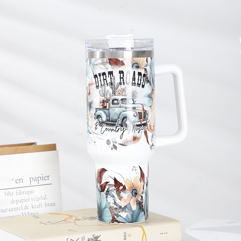 Southern Grace 40oz Large Tumbler with Handle | 1200ml Ice Coffee Cup - Maximus Grace