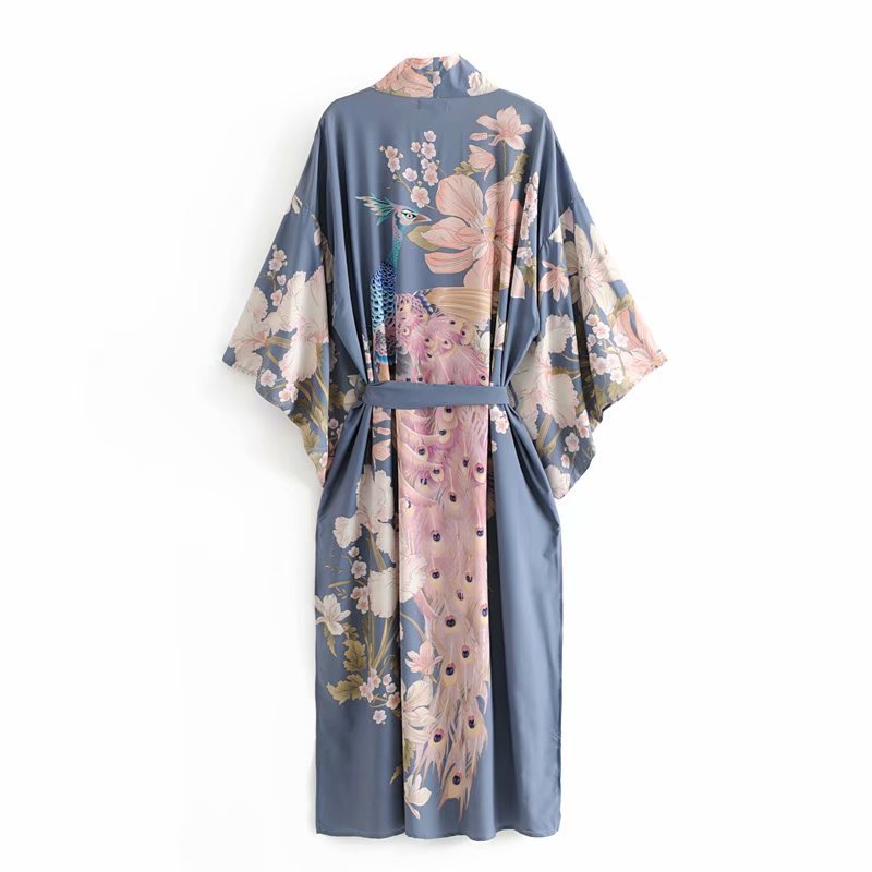 Southern Grace Peacock Flower Print Maxi Gown | Elegant Floral Dress - Maximus Grace