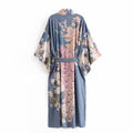 Southern Grace Peacock Flower Print Maxi Gown | Elegant Floral Dress - Maximus Grace