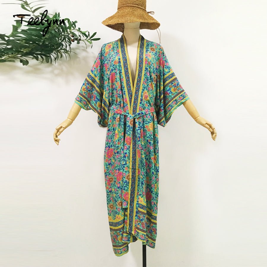 Southern Grace V-Neck Beach Vacation Maxi Skirt | Flowy Women's Cover-Up - Maximus Grace