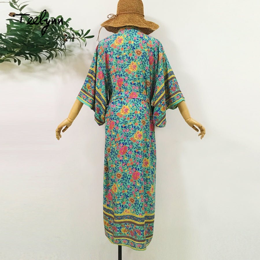 Southern Grace V-Neck Beach Vacation Maxi Skirt | Flowy Women's Cover-Up - Maximus Grace